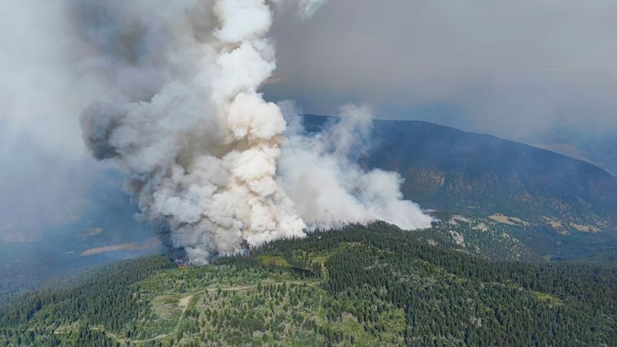 <who> Photo Credit: BCWS</who> Shetland Creek wildfire