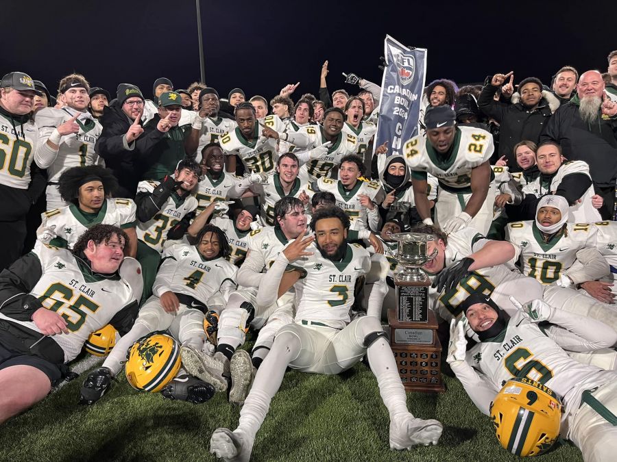 <who> Photo Credit: CJFL</who> The St. Clair Saints after their big win.