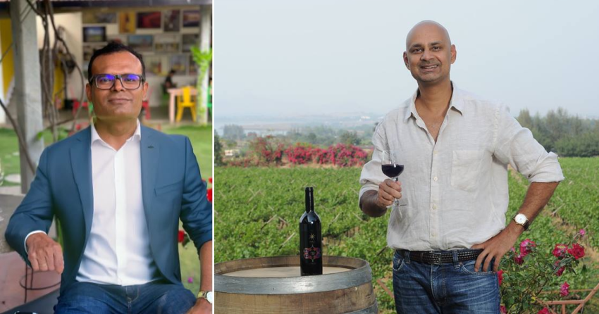 <who>Photo credits: Sula and Wikipedia</who>Gorakh Gaikwad, left, is the chief winemaker at Sula and Rajeev Samant, is the founder and CEO.