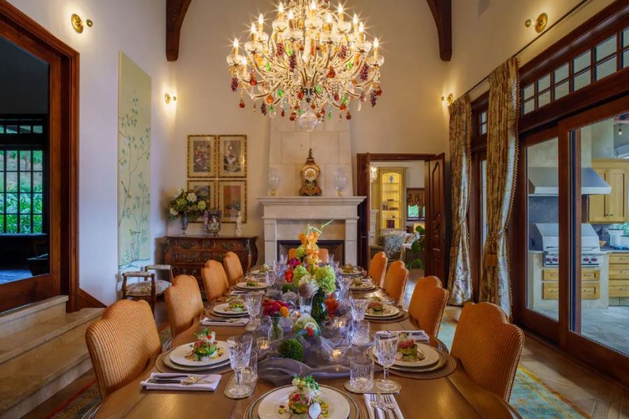 </who>The formal inside dining room.