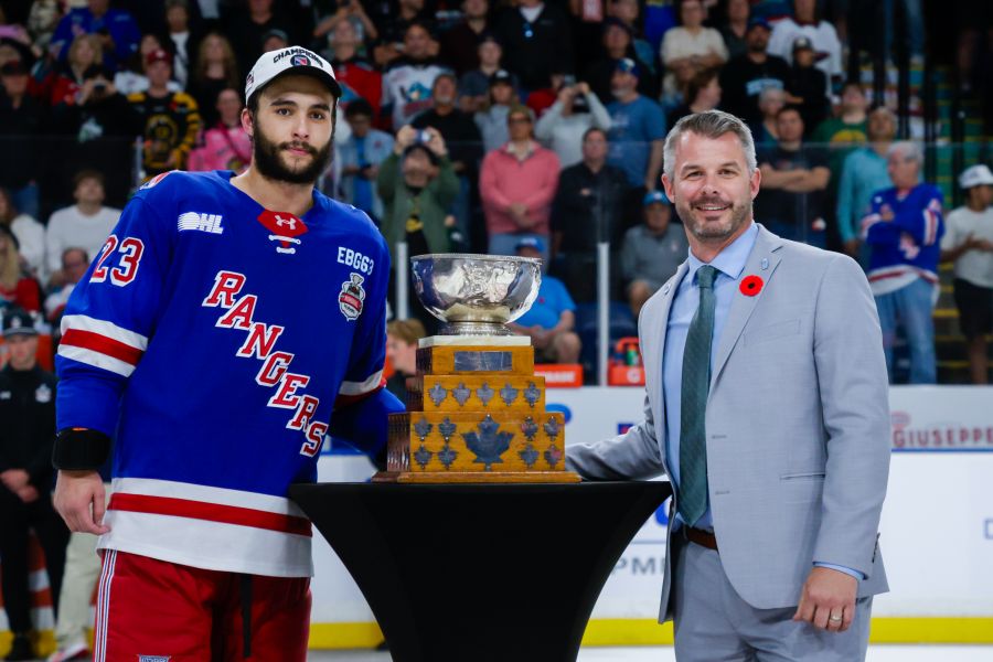 <who>Photo Credit: Steve Dunsmoor/CHL</who>Sam O'Reilly was named Memorial Cup MVP, adding to his trophycase after already winning both OHL regular season and playoff MVP.