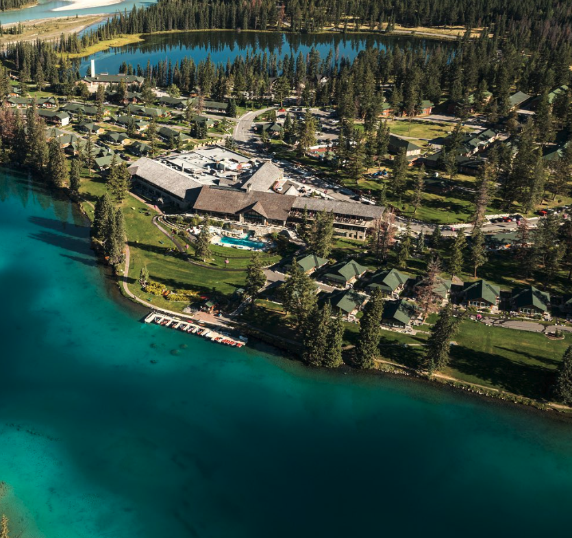 <who> Photo credit: Fairmont Jasper Park Lodge </who> The Fairmont Jasper Park Lodge in happier days.