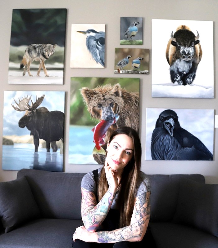 <who>Photo credit: Culmina Family Estate Winery</who>Wildlife painter Jacqui Keseluk is one of five artists who will be at tomorrow's 'Wine and...Art' pop-up at Culmina Family Estate in Oliver.