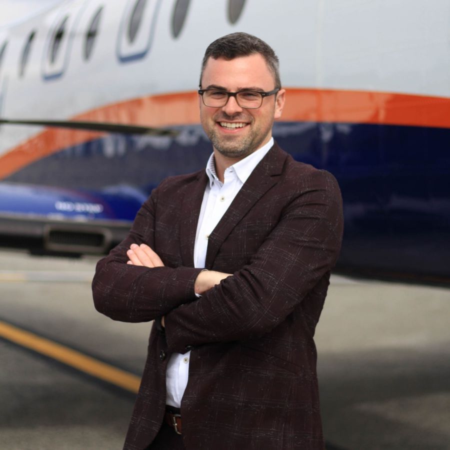<who>Photo credit: CNW Group/Pacific Coastal Airlines</who>Johnathan Richardson is the vice-president of customer and commercial operations at Pacific Coastal Airlines.