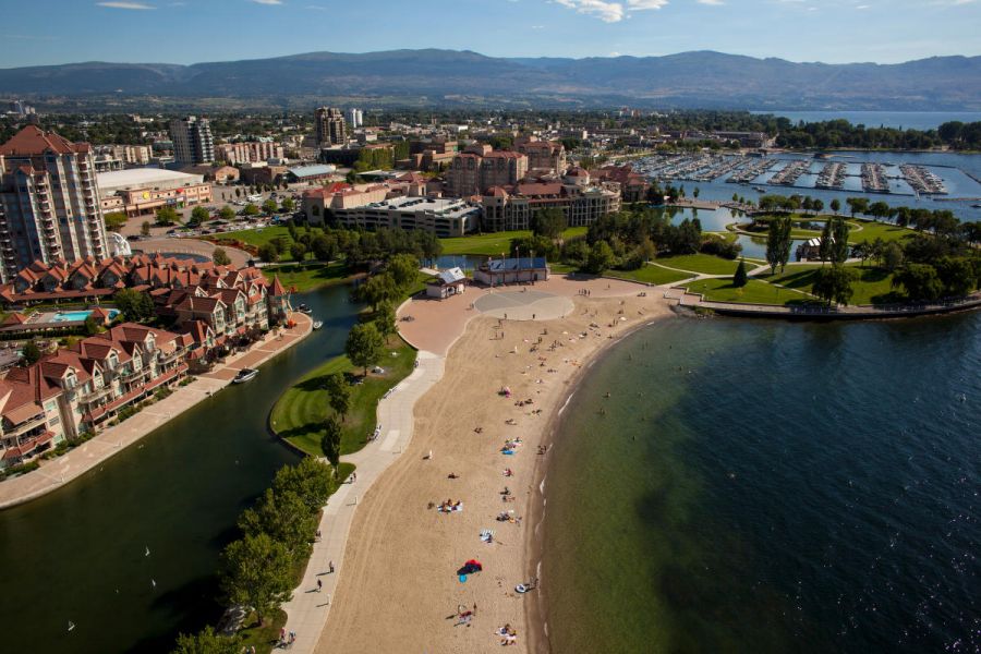 <who>Photo credits: Tourism Kelowna</who>Beaches and lakes are one of the main reasons tourists come to the Thompson Okanagan.