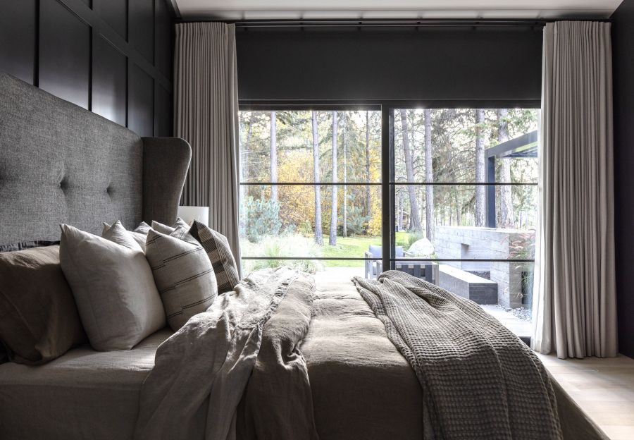 <who>Photo credit: Janis Nicolay</who>The bedroom of the winning master suite.