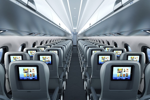 <who>Photo credit: Embraer</who>The E195 touts 'no middle seats' with a 2-and-2 seat configuration.