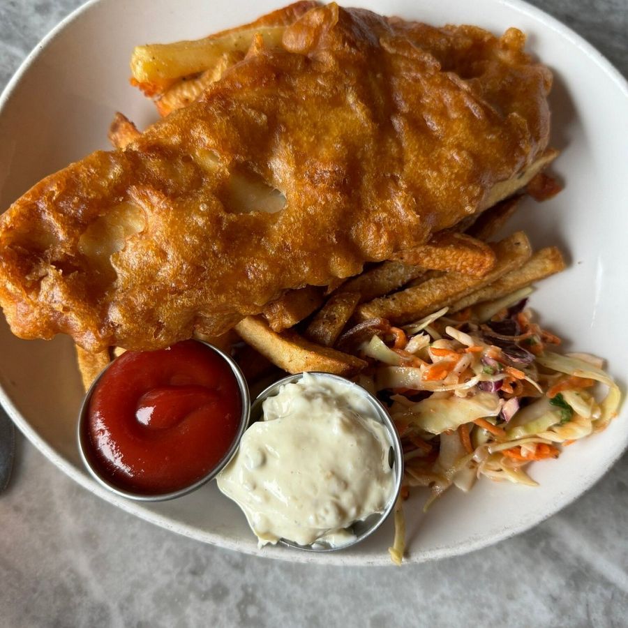 </who>The fish and chips at Spinnakers Brewpub in Victoria.