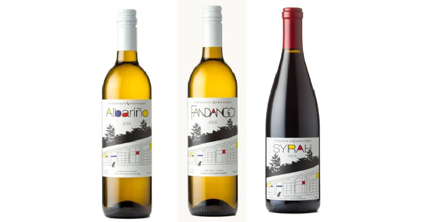 </who>Terravista Vineyards on the Naramata Bench was the only winery to place three wines in the Top 50, from left, Albarino, Fandango and Syrah.