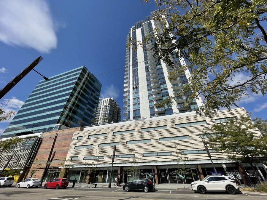 <who>Photo credit: Steve MacNaull/NowMedia Group</who>The view from Bernard Avenue of Bernard Block's three towers.