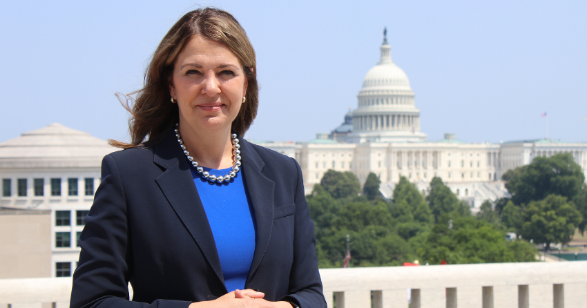 <who> Photo Credit: Canadian Press</who> Alberta Premier Danielle Smith poses for a photo at the Canadian Embassy in Washington, DC. on Wednesday, June 4, 2025.