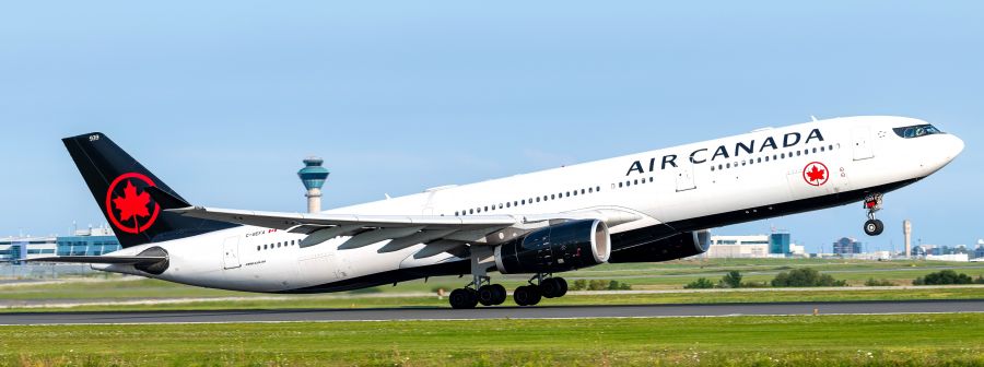 <who>Photo credit: Air Canada</who>Air Canada flies four times a week non-stop between Montreal and Lyon using the 285-seat Airbus 330-300.