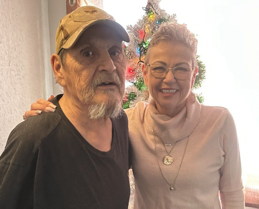 <who> Photo credit: Bonnie Marwood </who> Ruben St. Charles, left, stands next to his patient advocate Bonnie Marwood in Saskatoon in a Dec. 25, 2024.