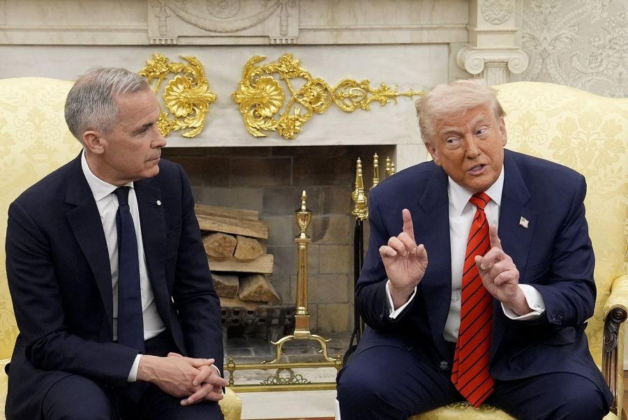 <who>Photo Credit: Canadian Press</who>Mark Carney and Donald Trump meet on Tuesday.