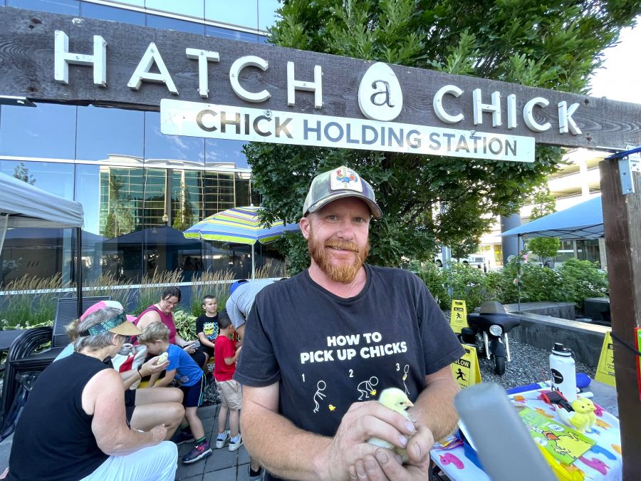<who>Photo credit: Steve MacNaull/NowMedia Group</who>Dave Scherle is the owner and operator of Hatch a Chick.