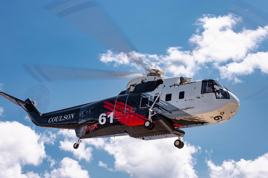 <who>Photo Credit: Coulson Aviation Canada</who>The Sikorsky S-61 Type 1 helitanker