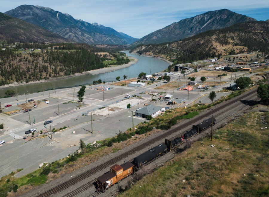 <who> Photo credit: Canadian Press </who> A CPKC firefighting train sits on the tracks above the village of Lytton, B.C., on Tuesday, June 25, 2024.