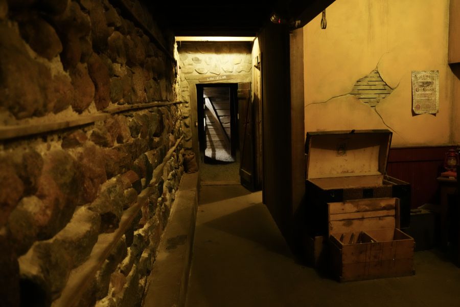 <who> Photo Credit: Canadian Press</who> A display is seen at the Tunnels of Moose Jaw, in Moose Jaw, Sask., Tuesday, April 8, 2025.