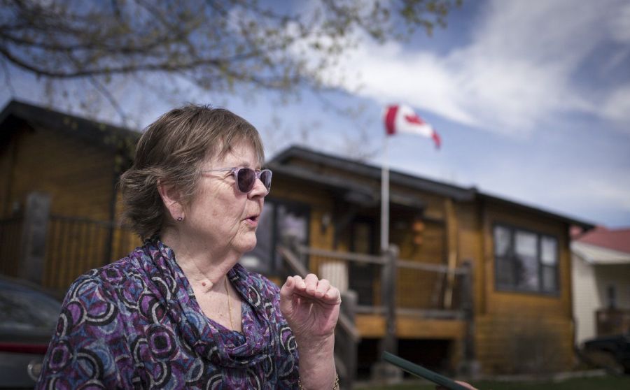 <who> Photo Credit: Canadian Press</who> Kathleen Sokvitne reflects on what Albertans are saying about separation from Canada in High River, Alta., Wednesday, May 7, 2025.