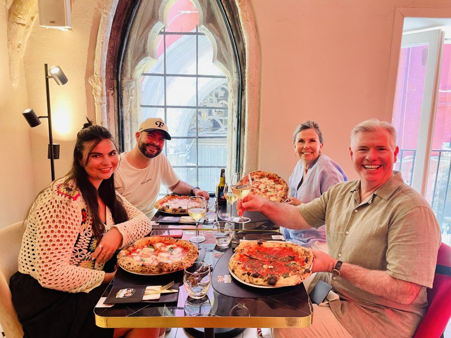 </who>The MacNaulls with their creations.