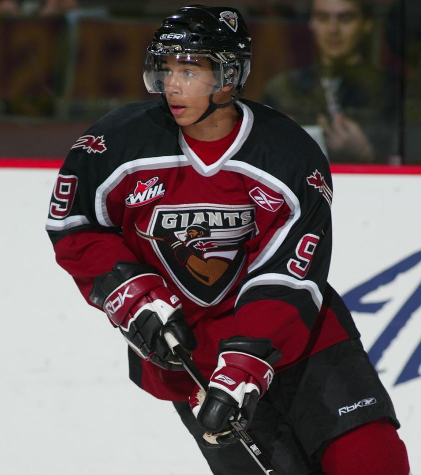 <who>Photo Credit: Vancouver Giants</who>Evander Kane during his time with the WHL's Giants.