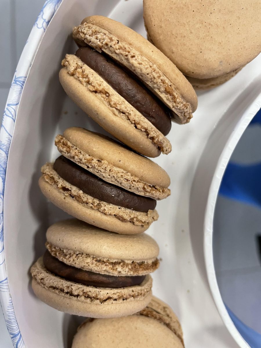 <who>Photo credit: Steve MacNaull/NowMedia Group</who>On Friday, Sandrine was handing out macarons to promote the arrival of the vending machine.