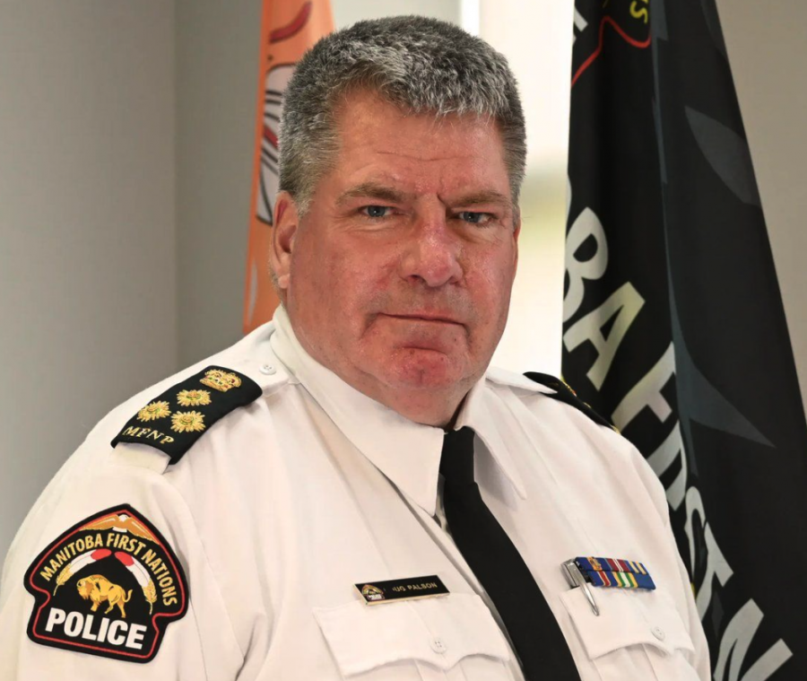 <who> Photo credit: Manitoba First Nations Police </who> Manitoba First Nations Police Chief Doug Palson poses in this undated handout photo.