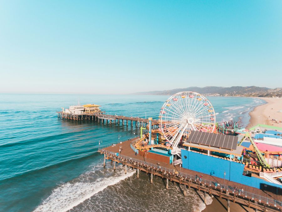 <who>Photo credit: Matthew LeJune</who>Tourists to LA are also likely to check out the Santa Monica Pier.
