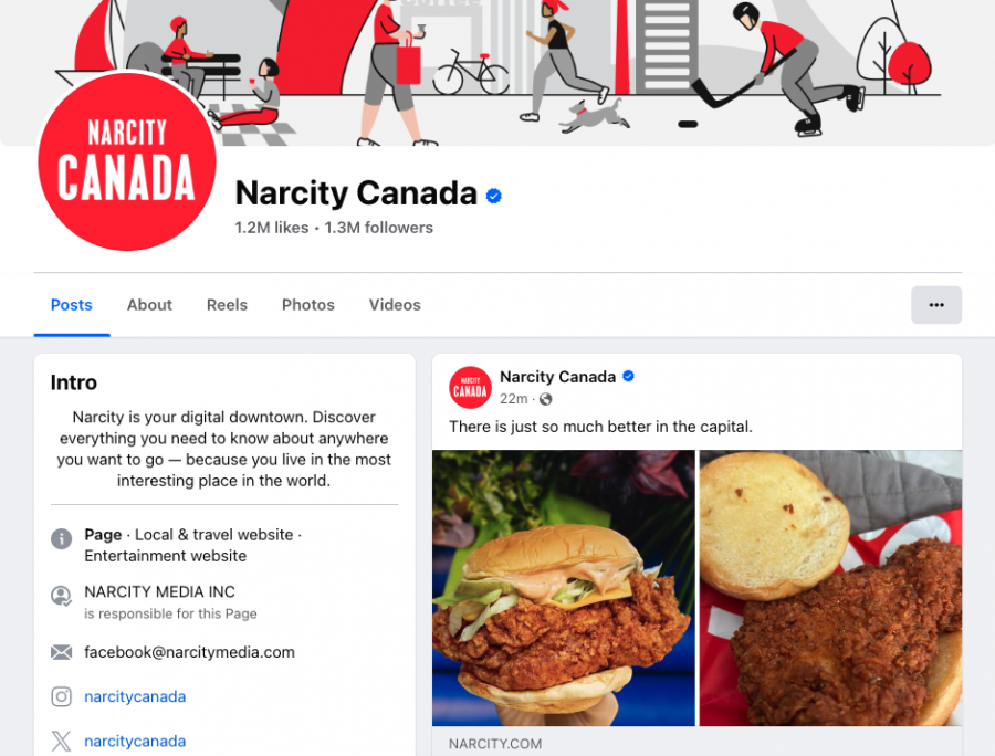 <who> Photo credit: Facebook/Narcity </who> Back in business: The news company's Facebook page has been unblocked.