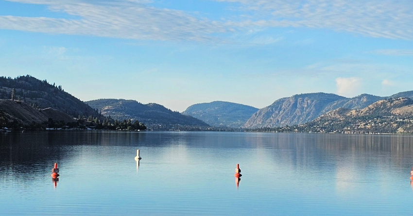<who>Photo Credit: Cathy Butler/Facebook</who>Penticton early Sunday before the heat ramped up.