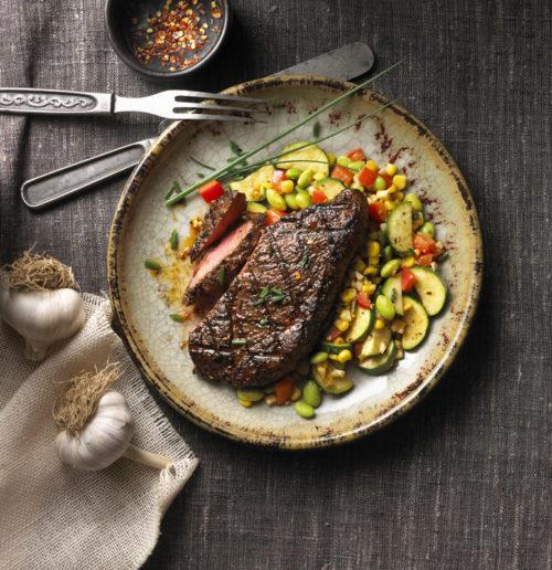 </who>The recipe for peppery-spiced steak is on the Food Day Canada website.