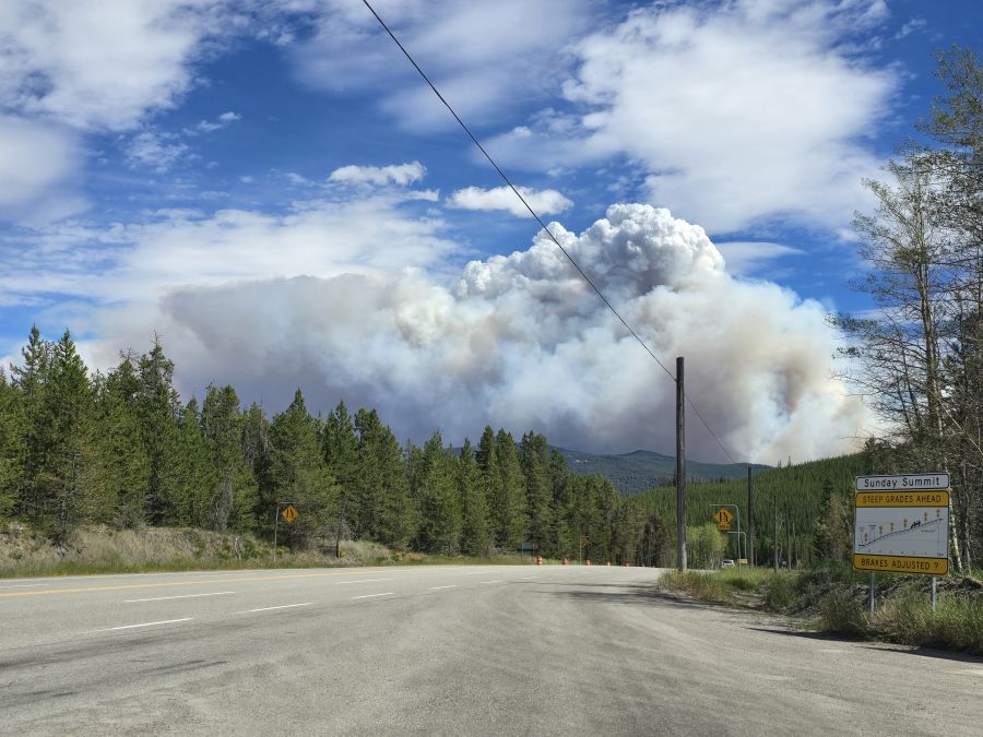 <who>Photo Credit: Lower Similkmaneen Indian Band</who>The Placer Creek wildfire.