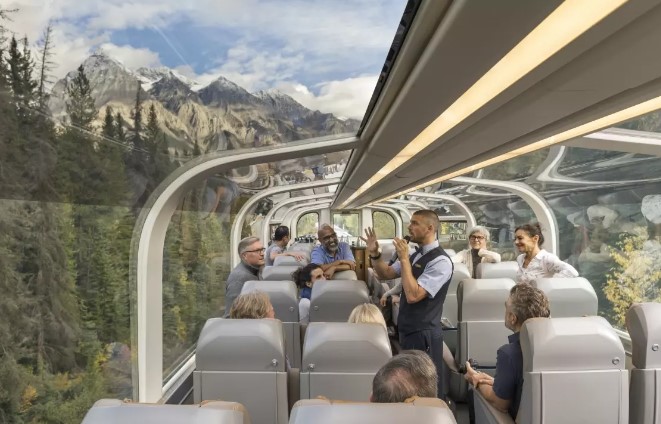 <who>Photo credit: Rocky Mountaineer</who>A journey on the Rocky Mountaineer train is the grand prize.