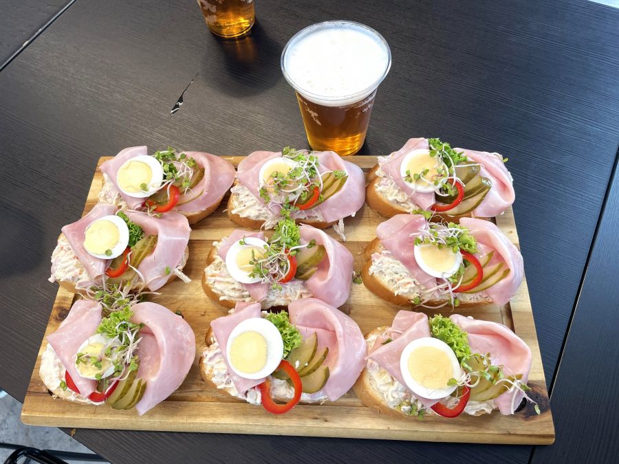 </who> ‘Chelbicek’ open-faced sandwiches at Tauris bistro.