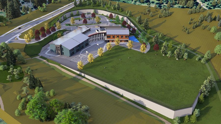 <who>Photo Credit: Station One Architects</who>A rendering of Sníne Elementary.