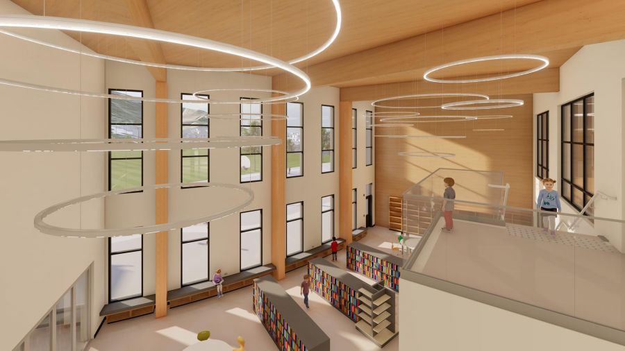 <who>Photo Credit: Station One Architects</who>A rendering of Sníne Elementary.