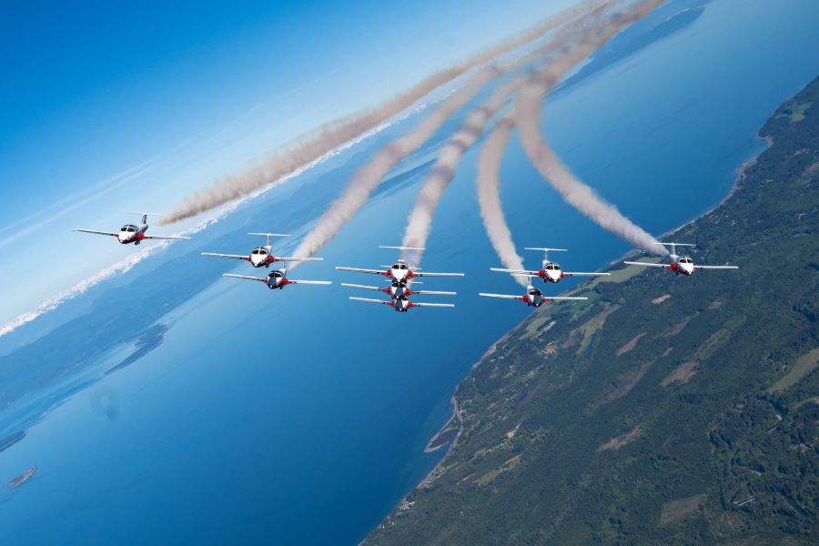 <who>Photo credit: Snowbirds Facebook</who>This summer will be the 55th season for the Snowbirds.