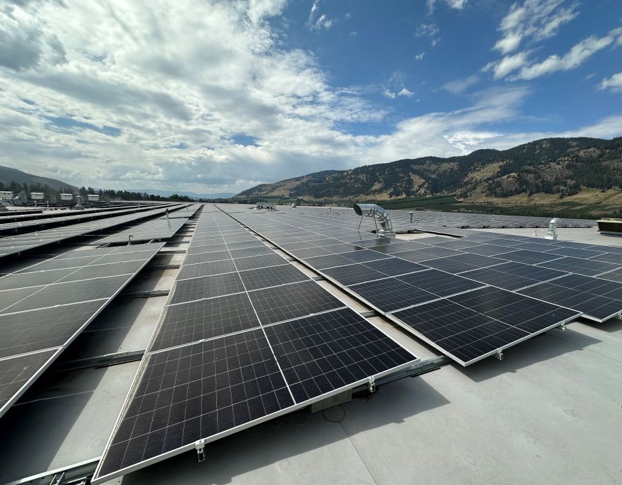 <who>Photo Credit: BC Hydro</who>The solar installation at the Okanagan Eco Industrial Park in Coldstream.