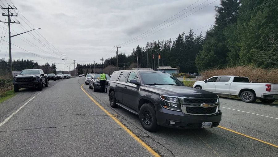 <who>Photo Credit: BC Highway Patrol</who>The enforcement operation took place at the Hwy 4 junction between Tofino and Ucluelet.