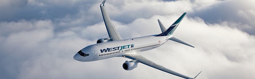 <who>Photo credits: WestJet and Air Canada</who>WestJet and Air Canada move the most passengers in and out of Kelowna. The airport is also served by Pacific Coastal Airlines, Alaska Airlines, Central Mountain Air, Flair and Air North.