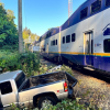 Man thrown from vehicle in crash involving commuter train in BC