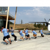 How do a bunch of people drag a plane that far?