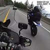 <span style="font-weight:bold;">VIDEO:</span> Motorcycle impounded after speeding rider wheelies in front of cop on BC highway