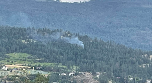 Okanagan brush fire started by illegal, unattended campfire