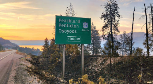 No growth reported at Peachland wildfire, evacuation alert remains