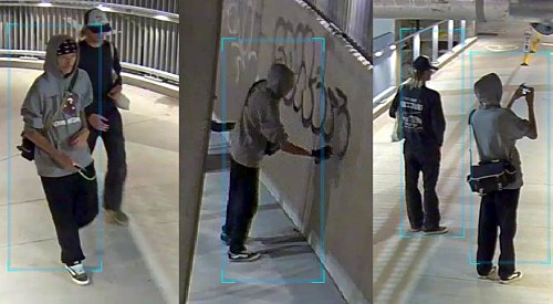 Police trying to ID suspects who vandalized Kelowna’s new pedestrian overpass